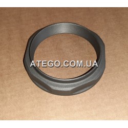 Гайка задней ступицы Mercedes Atego 9709900150 M80x1,5 (левая резьба, на 12 серию, на колеса 17,5). Оригинал