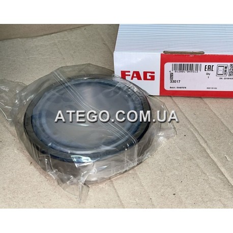 Внутренний подшипник задней ступицы Mercedes Atego 33017 (на 10-ю серию, на колеса 17,5). FAG