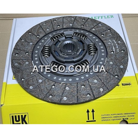 Диск сцепления Mercedes Atego (362 мм, на 4-цилиндровый двигатель). LUK