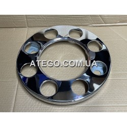 Защитный колпак колесного диска Mercedes Atego хромирован (на колеса 19,5, открытый). Турция