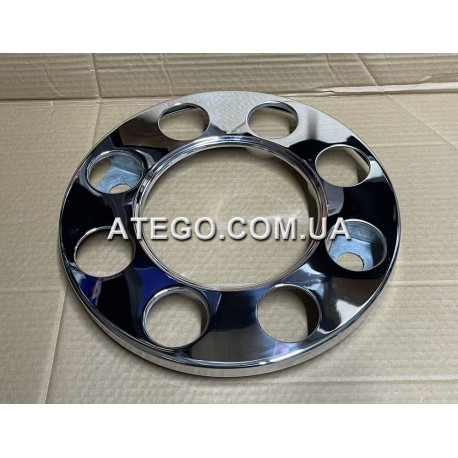Защитный колпак колесного диска Mercedes Atego хромирован (на колеса 19,5, открытый). Турция
