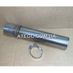 Ремонтная вставка (гофра) на приемную выхлопную трубу Mercedes Atego EURO 4/5 9704901619. DINEX