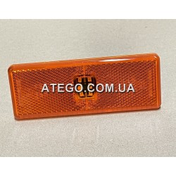 Габарит боковой Mercedes Atego желтый с фишкой (120x45). MEGA