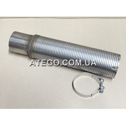 Ремонтная вставка (гофра) на приемную выхлопную трубу Mercedes Atego EURO 4/5 9704901519 (6-цилиндровый двигатель). DINEX