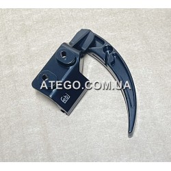 Чорна ручка замка опускання кабіни Mercedes Atego (металева). FEBI