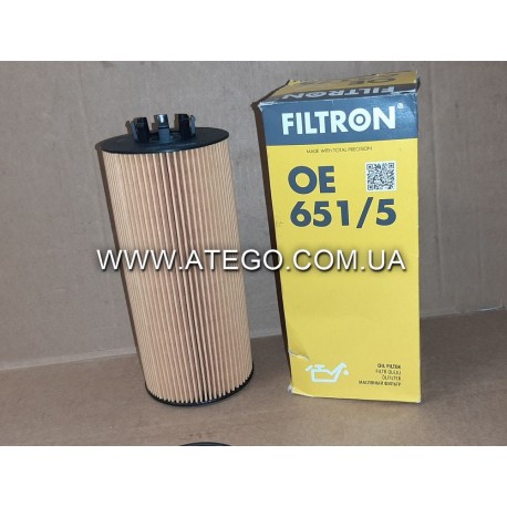 Масляный фильтр Mercedes Atego Euro6 (на 6-цилиндровый двигатель). FILTRON