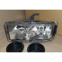 Фара левая Mercedes Axor с гладким стеклом. DEPO