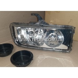 Фара правая Mercedes Axor с гладким стеклом. DEPO