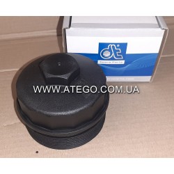 Крышка корпуса масляного фильтра Mercedes Atego (на 4 цилиндровый двигатель). DT