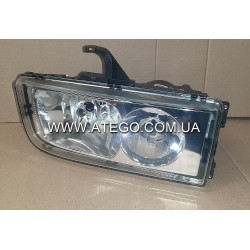 Фара правая Mercedes Axor с гладким стеклом. Китай