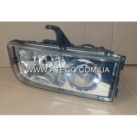 Фара правая Mercedes Axor с гладким стеклом. Китай