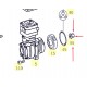 Гайка фіксації шестерні компресора Mercedes Atego 0029906650 (M20x1,5, ліва різьба). Оригінал